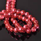 4Mm 6Mm 8Mm Round Metallic Color Plated Smooth Crystal Glass Loose Beads Lot