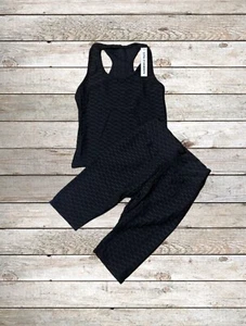 Women’s S/M Butt Lift Shorts Anti-Cellulite High Waist 2pc Outfit Yoga Shorts - Picture 1 of 6