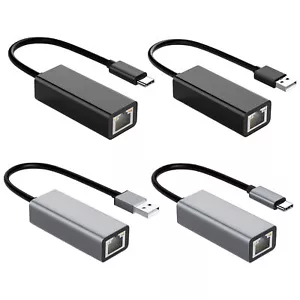 USB-C USB 2.0 Type C to RJ45 Ethernet Gigabit 1000Mbps LAN Network Adapter - Picture 1 of 16