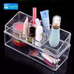 (2x) 12 compartimentos organizador cosmético soporte de maquillaje transparente almacenamiento acrílico - Imagen 1 de 3