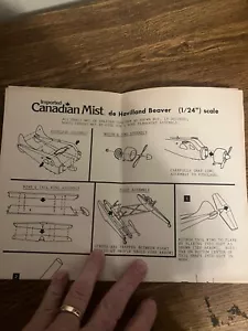 Vintage 1/24 scale Plastic Model Plane Kit Instructions and Decals Havilland - Picture 1 of 3