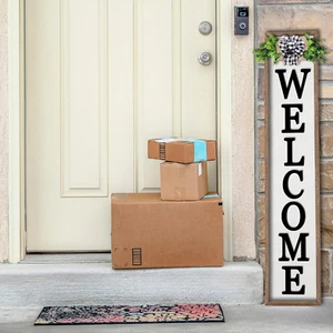 3D Outdoor Welcome Sign for Front Porch Standing 45"X9" Large Rustic Farmhouse L - Picture 1 of 12