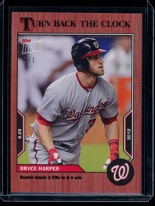 2022 Topps Now Turn Back the Clock #152 Bryce Harper Cherry Parallel #d 1/7