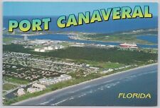 Port Canaveral, Florida Vintage Postcard, Aerial View
