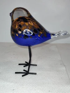 Vintage Murano Style Hand Blown Art Glass Bird Figurine Beautiful Artistry - Picture 1 of 10