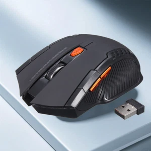 Mouse Kabellos mit USB Empfänger Max 1600 DPI Kabellose maus Schwarz ,PC Laptop - Afbeelding 1 van 2