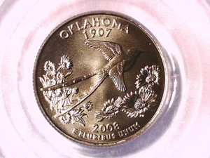 Oklahoma 2008 P Washington State Quarter PCGS MS 68 Satin Finish 15365666 - Picture 1 of 3