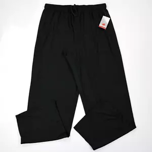 Hanes Sport Men's Drawstring Pocket Straight Track Pants Black XL - Picture 1 of 8