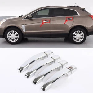Adecuado para Cadillac SRX 2010-2016 cromo ABS manija lateral exterior borde cubierta - Imagen 1 de 4