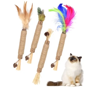 Cat Silvervine Chew Sticks, 4pcs Catnip Toys For Cats Kittens for Teeth Cleaning - Picture 1 of 7