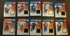10 X 2010-11 Panini Season Update ALL Stars Game Used NBA basketball cards. HUGE