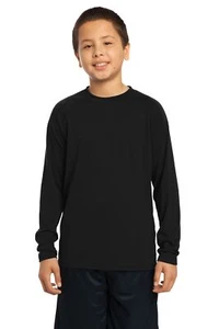 Sport-Tek YST700LS Youth Long Sleeve Ultimate Performance Crew T-Shirt - Picture 1 of 6