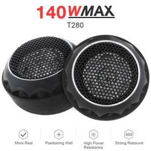 Paquete de 2 Altavoces Tweeters Sistema de Audio Universal para Coche 140W, Alta Eficiencia, EE. UU. Nuevos - Imagen 1 de 12