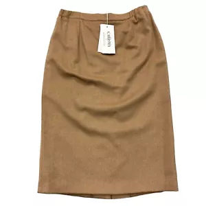 Vintage Valentino Carisma camelfarbener Wollrock US-Größe 8 Italien um 1985 neu mit Etikett - Bild 1 von 17