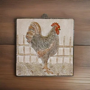 Vintage Rooster Primitive 3-Dimensional Wall Sign Farmhouse Decor Kitchen Sign - Picture 1 of 12