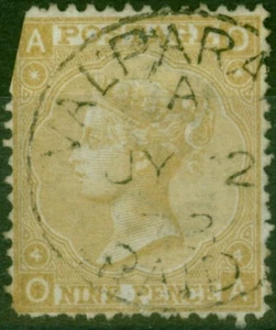 GB 1867 GB Used in Valparaiso Chile 9d Straw SGZ80 Ave Used - Bild 1 von 1