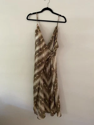 Vintage 1990s Python Print Slip Dress XL Fairy Grunge - Image 1 of 4