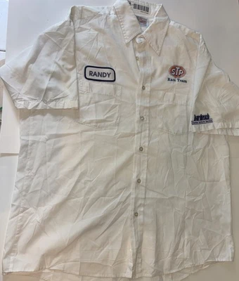 Camisa Uniforme De Colección NASCAR STP Crew Blanca Ligera Bordada REDCAP L Foto 1 de 4