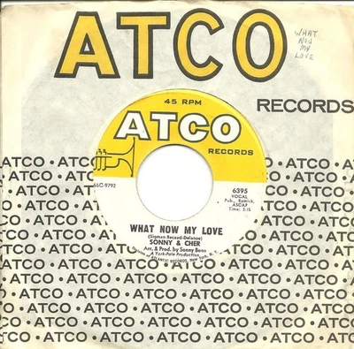 SONNY AND CHER-WHAT NOW MY LOVE-45 RPM-7"-POP-VINYL-RECORD-ATCO 6395-1966-NM Foto 1 de 3