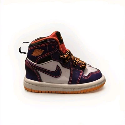 Nike Air Jordan 1 Retro High Little Kids 705303-507 Violet/White Sneakers Sz 4c - Image 1 of 4