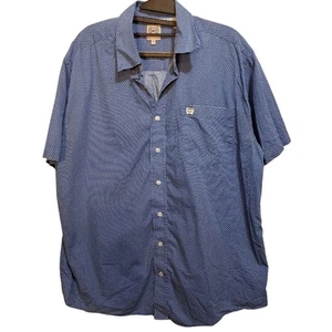 Cinch Men's Navy Patterned Button Down Shirt Medium Western Casual Southern Top - Picture 1 of 11