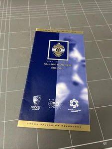 VINTAGE CRICKET PROGRAMME ALLAN BORDER MEDAL 2004 CROWN - Picture 1 of 4