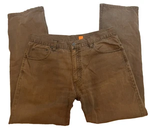 Robert Comstock Vertical Mens brown/khaki casual pants, 32 L, 5 pockets - Picture 1 of 7