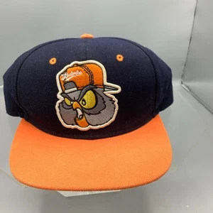 Akdmks Eule Logo - SnapBack ball cap type - orange and black, scripted Visor Rare - Bild 1 von 7