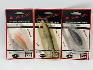 Vortex Fishing Lures Lighted Light Up LED Deep Mid TopWater Fire Bug Minnow USA - Picture 1 of 8