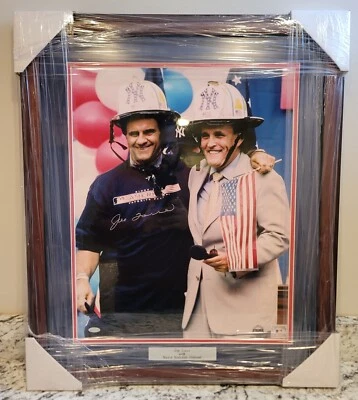 Joe Torre Autographed Signed Framed 16x10 with Rudy Gunliani! Steiner COA! - Image 1 of 3