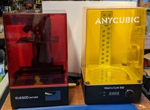 ELEGOO Saturn MSLA UV Photocuring LCD Resin 3D Printer+Anycubic Wash+Cure Plus - Picture 1 of 4