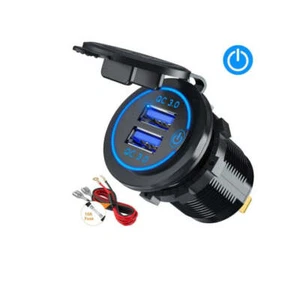 GameMantra 12V Car Cigarette Lighter Socket Dual QC3.0 USB Ports Fast Charger... - Picture 1 of 7