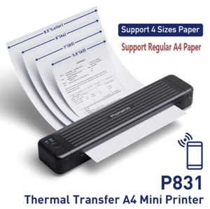 Upgrade P831 Portable A4 Printer Wireless Support Regular Copy Paper 300DPI - Picture 1 of 9