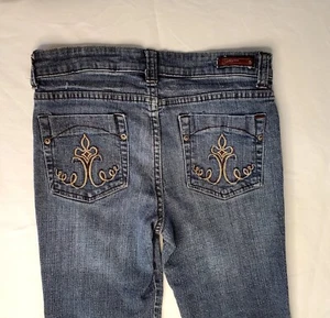 Underground Soul Girls Jeans Blue Flare Leg Sz 12.5 Plus Stretch Detailed Pocket - Picture 1 of 24