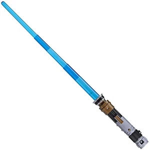 Star Wars Lightsaber Forge Obi-Wan Kenobi Electronic Extendable Blue Lightsab... - Foto 1 di 12