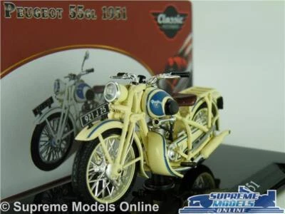 PEUGEOT 55GL MODEL MOTORBIKE CREAM 1951 1:24 SIZE IXO CLASSIC ATLAS BIKE 55 GL T - Image 1 of 4