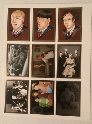 The Three Stooges - R. R. Parks - 4 Uncut Trading Card Panels,Portrait Cards +++ - Изображение 1 из 4