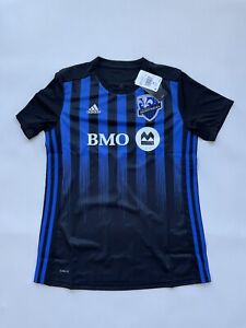 $90 Adidas Women’s Soccer MLS Montreal Impact Jersey Black-Blue Size M