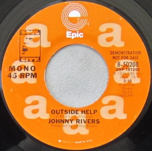 Johnny Rivers - Outside Help, Vinyl, 45rpm, 1976, Near Mint condition - Picture 1 of 2