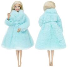 Barbie Princess Fur Coat Dress Accessories Clothes for Barbie Dolls Toys NEW