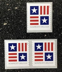 2023USA #5756A 5c NonProfit Patriotic Block Stars Bars - Coil Single & Pair Mint - Picture 1 of 1