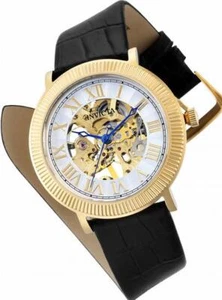 INVICTA 44MM SPECIALTY MECHANICAL SKELETONIZED DIAL LEATHER STRAP WATCH 17244 - Picture 1 of 7