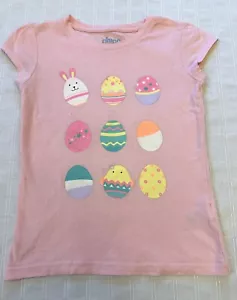 Target Circo Pink Easter Bunny Egg Glitter Graphic Tee 6 6X - Picture 1 of 14