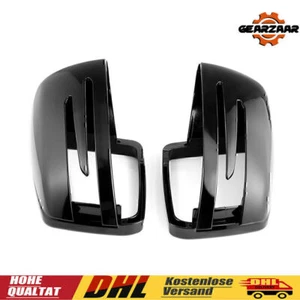 2x Coprispecchietti Nero Copertura Alloggiamento Per Mercedes-Benz W204 C207 W212 W221 - Foto 1 di 12