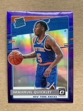 IMMANUEL QUICKLEY 2020-21 Donruss Optic Purple Prizm Rookie RC #175 KNICKS
