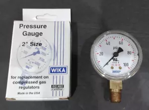 New WIKA Instrument 100 PSI Pressure Gauge 2" Dial Type 111.11 Item #8611033 - Picture 1 of 8