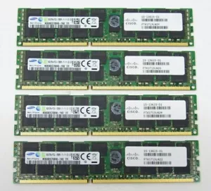 Samsung 64GB(4x16GB) PC3L-12800R M393B2G70BH0-YK0 DDR3L ECC REG Server Memory - Picture 1 of 1