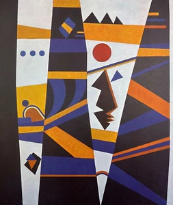 Litografia Wassily Kandinsky ""Binding/Biomorphic astraction"" 1965 - Foto 1 di 7