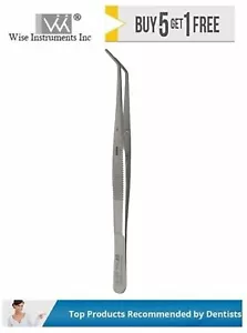 Dental Tweezer Endodontic Plier Locking Grooved Tips 6” by Wise instruments - Picture 1 of 1