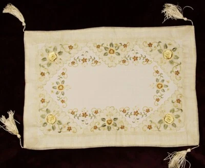 Embroidered Embroidery Table Placemats Runner Holiday Party Thanksgiving Fall - Image 1 of 4